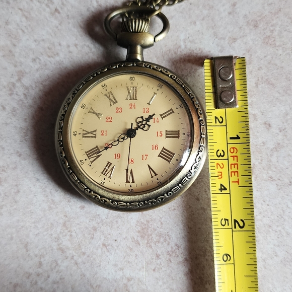 Beautiful Roman Numeral open face pocket watch - Picture 9 of 10